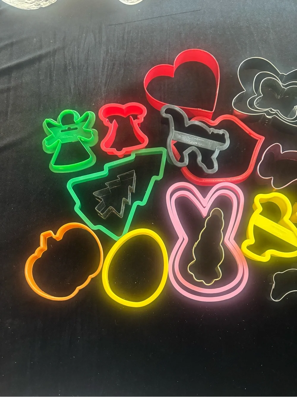 Colorful Kids Cookie Cutter Set - Pink, Yellow, Green, Red, Orange